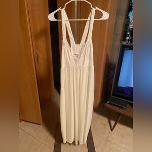 Zara White Lace-Trimmed Dress